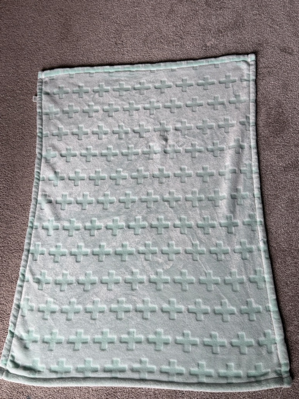 Cloud Island Baby Blanket  Mint Green Embossed Crosses Target 2018